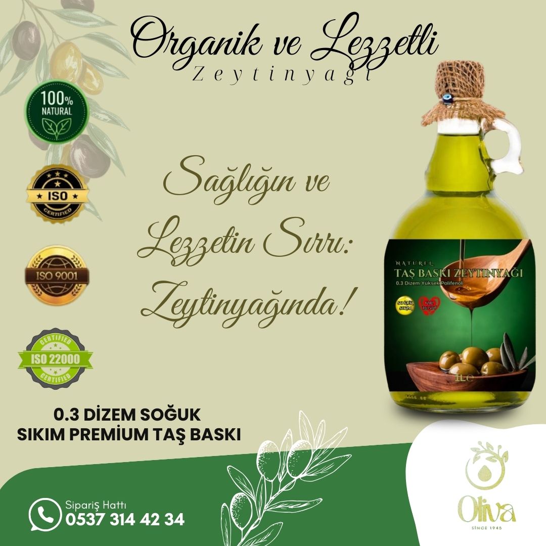 Denemek isteyenler için: 1 Litre Premium Erken Hasat Soğuk Sıkım Zeytinyağı, 0.3 Asidite Oranı